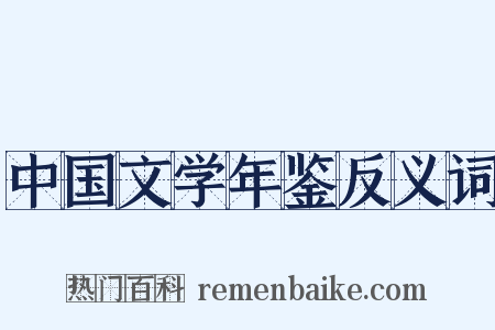 中国文学年鉴反义词是什么意思的图片